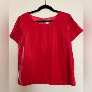 J Crew pink fully lined velvet shirt